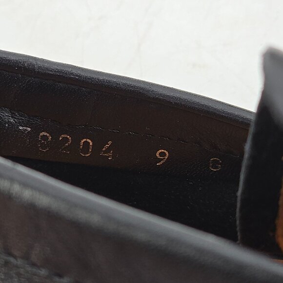 Authentic Gucci Bamboo Bit Driving Loafer Men 9.5 Black Leather Dress Shoe Italy - Picture 7 of 14